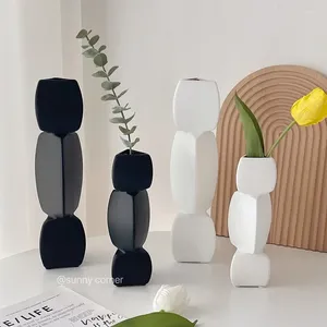 Vases Modern Nordic Vase Jar Ceramique Blanc Desk Minimalist Aesthetic Luxury Enfeites Para Casa Decoracao Home Decoration