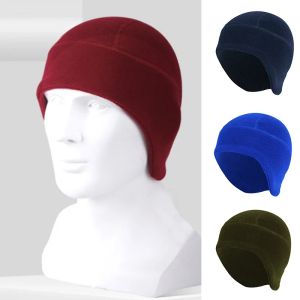 Mens Womens Fleece Beanie Earflap Winter Hat ao ar livre Capinha de inverno