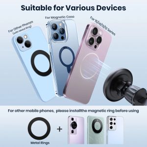 TOPKマグネティックカーの電話ホルダーマグサフィのエアベントカー電話スタンドiPhone 15 14 13 PROMAX XIAOMI SAMSUNG STRONG MAGNET HOLDER