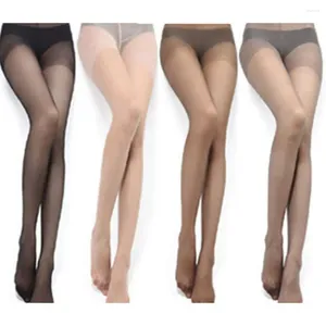 Mulheres meias 1pc Hight Quality Sexy Full Fight Tights Pantyhose meias de nylon longas transparentes 4 cores