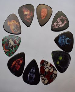 10st Skull Design Celluloid Guitar Picks med metallplockhållare Box för Thanksgiving Day Gift7821994