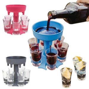 Dispensatore di vetro di vino e bevanda del supporto per riempimento di liquidi multipli liquori di carrello ss bar cocktail 6 s