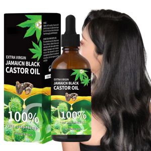 100 ml di olio di ricino nero giamaicano Crescita delle celle delle ciglia per sopracciglia e olio per la cura del corpo oli di ricino a freddo biologico puro