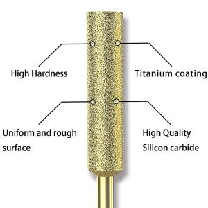 8pcs Diamentowy cylindryczny zestaw Burr 4/4.8/5,5 mm łańcuch łańcucha paliwa złależarki