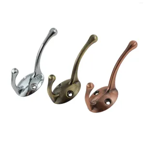 Hooks 10pcs Coat W/screw High & Low 2-Heads Zinc Alloy Wall Mounted Hanger Vintage Rack 85x40x29mm 3.34in Kitchen Bathroom Decor