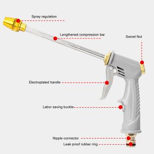 Washer Cleaning Tool For Car Car Accessories High Pressure Water Gun Supply Car Wash Water Gun Convenient Tool For Automotive