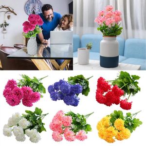 Decorative Flowers Porch Plants Artificial Peony For Wedding Chrysanthemum Bouquet Plastic Flower Sacrificial