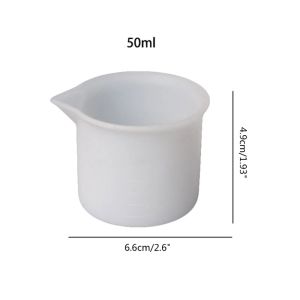 Coppa di misurazione in silicone, tazza di miscelazione in silicone per resina epossidica, arti in resina, stampi di fusione di gioielli, vernice acrilica, artigianato