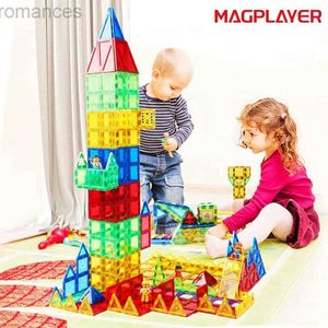 Magnet Magnetic Toys Magplayer Hot Selling Magnetic Tiles Byggnadsblock Barn Magnet Construction Set Montessori Education Games Toys for Kids 240409