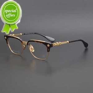 Ch Cross Sunglasses Frames Designer Heart Men Eyeglass Pure Titanium Gold Glasses Plate Myopia Chromes Women Brand of KYDG