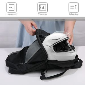 2 pezzi Borse per bagagli da viaggio per moto 20-28L Casco per zaino espandibile in grande capacità Waterpop Motorcycle Borse per cavalcare