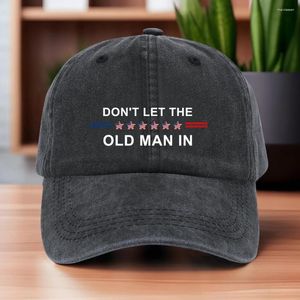 Bandanas Don't Let The Old Man In Vintage American Flag Hat Adjustable Low Profile Caps Cotton Unisex Baseball For Men And Women