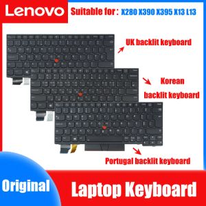 Keyboards Lenovo ThinkPad X280 A285keyboard X390 X395 X13 L13 Original notebook keyboard UK Portugal Korea 01YP160 01YP040