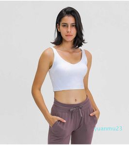 Fashion 89 Tank Women Yoga Bra Bra Рубашки спортивные жилеты фитнес -топы сексуальное нижнее белье с твердым цветом Lady Top со съемными чашками йоги спортивные бюстгальтеры