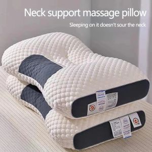 Kudde Cervical Orthopedic Neck Pillow Hjälp sömn och skydda kuddhalshuset Sojabön Fiber Spa Massagekudde för att sova