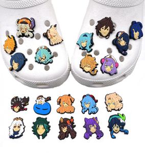 Atacado Japanese Anime Cartoon Sapatos Acessórios de peças Buttons Buttons Buttons Pins PinCand Bracelet Decoração de crianças adolescentes adolescentes presentes de festa7171844