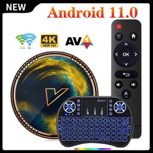 Box New Amlogic S905W2 Smart TV Box Android 11.0 Media Player Android 11 4 GB 64 GB Set Top Box 4K 60FPS AV1 2.4 5G WiFI BT 2G16G