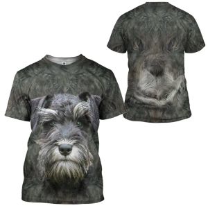 HX Animals Men's T-shirts Australiska nötkreaturhund Front Back 3D Tryckt T-shirt Kvinnor Casual Shirts Summer Short Sleeve Tees