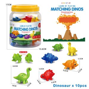 Kinder Montessori Sensorisches Bildungsspielzeug Dinosaurier Matching Briefe Number Farbform Sortierung Spiel Parish Early Learning Toys Geschenk
