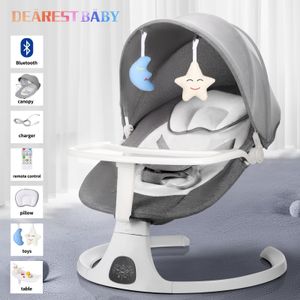 Baby swing Rest Sedia Deluxe Auto Rocking Crib Shaker Recliner Baby Five Points Cintura di sicurezza con telecomando musicale Bluetooth