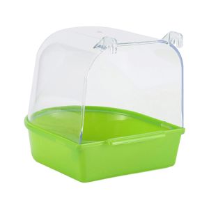 Parrot hängande badkar Budgie Lätt att installera Canary Cage Accessories Pet Bird Bath Box Parrot Vatten duschskål liten fågelbur