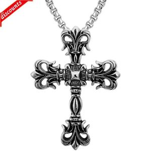 Halsband ch designer cross hänge halsband krom hip hop mens trendiga mode personligt tillbehör män kvinnor hjärttröja kedja älskare n11c