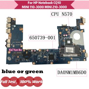 Placa -mãe 650739001 DA0NM1MB6D0 PROFIGA PRINHIFICAÇÃO PARA HP CQ10905LA CQ10 MINI 110 210 LAPTOP MOTEM COM N570 CPU AZUL OU VERDE