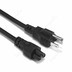 US Plug Power Cable 3 Pin Prong C5 Cloverleaf USA Power Cord 1.2m 4ft för AC Adapters Laptop Notebook LG LCD -tv