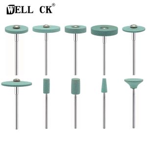 WellCK 1pcs Dental Ceramic Diamond Polishing Head Grinder Zirconia Porcelain Shank Diameter-2.35mm