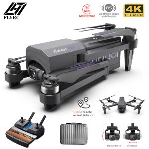 Drones 2022 New FLYRC GPS Drone 4K HD Camera gps 5G Wifi AntiShake 2Axis Gimabal Drone Brushless Motor 5KM RC Quadcopter Toy Gifts
