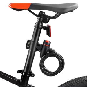 Cabo de aço em espiral anti -roubo universal scooter de proteção contra corda de corda de corda bobina de trava de bicicleta com 2 teclas