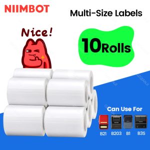 Pads Niimbot B1 B21 Label Printer Supermarket Waterproof Antioil Tearresistant Price Tag White Scratchresistant Label Maker Paper