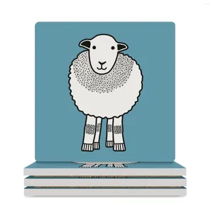 Table Mats Lake District Herdwick Sheep Ceramic Coasters (Square) Cup For Tea Coffee Cups Customized