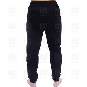 Vendita calda pantaloni da uomo personalizzati da uomo stampa nera stampa casual oem in lana di lana medio in vita medio jogger