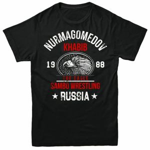 イーグルKhabib Nurmagomedov Russia Sambo Wrestling Tshirt Summer Cotton Oneck短袖TシャツサイズS3XL 240409