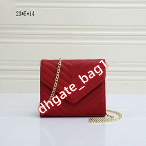 Fashion Bag One Schulter Handtasche 90% Fabrik heiße Verkäufe Neues Leder -Clamshell tragbarer Frauen Brieftasche Klassische vielseitige Luxusketten -Crossbody -Tasche