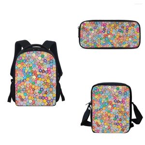 School Bags Classic Flower Print Bag Set For Kids Year 3 Child Bagpack High Quality In Primary Bookbag Backpack Shoulder Pen