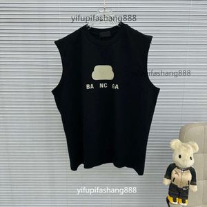 Paris franska varumärkesdesigner t ärmlös väst t -shirt kvinnors skjorta kläder grossist sommar andas andas runda nack män lösa toppar tees asiatisk storlek -skirt