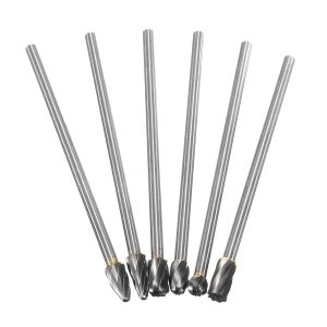 1pc Efficiency 6 x 10mm 150mm Long Tungsten Carbide ALUMINUM CUT Rotary Burr Burs 6mm shaft Set Power Tools Drill Bit