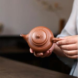 1pc Handmade Boutique Tea Set Authentic Yixing Tea Pot Purple Clay Teapots Beauty Kettle Raw Ore Household Drinkware 200ml