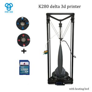 He3D large printing size reprap auto level K280 delta 3d printer kit single metal Extruder and heat bed support multi material