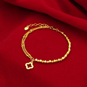 Van Clover Bracelet Designer New Clover Bracelet Fashion Women v Gold 18k Classic Hem Temperament Ndrieffied Gift