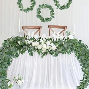 Flores decorativas 3pcs Garland artificial perfeita para festas de casamentos e decoração de decoração de decoração de casa mesa de jantar