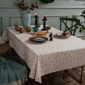 Tavolo tovaglia natale per copertina di cotone rosso verde sulla neve e tovaglie rettangolari a campana