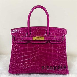 Сумочка крокодила кожа 7а качество арабских ночей фиолетовая платиновая сумка блестящий 30 Bagqo2e