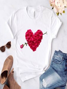 2020 Quick Sells Wish Ballon Love Flower Printed Women039S Kurzarm T -Shirt Top A Hairdo1895567