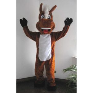 Mascot kostymer professionell hästtecknad plysch jul fancy klänning halloween maskot dräkt