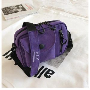 Bag Ladies Canvas Handbag Korean Mini Student Mobile Phone Wild Trend Simple Messenger Shoulder Couple Travel Small Square