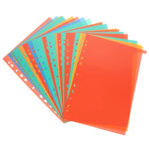 / Tab Dividers Binder Plastic Labels Loose Leaf Parts Paper Page Notebook Supplies A4 File Divider For School Office