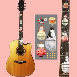 Creative DIY Guitar Sticker Ukulele Sticker Space Roaming Cute Cat Decals for Guitar Ukulele Decal Guitar Accessoriesfor Cute Cat Decals